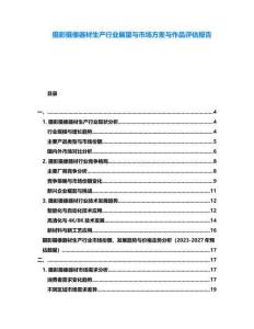 攝影攝像器材生產(chǎn)行業(yè)展望與市場方差與作品評(píng)估報(bào)告