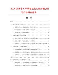 2026及未來5年裝載機防塵密封圈項目可行性研究報告