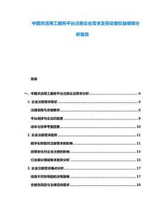 中國靈活用工服務平臺注冊企業需求及勞動者權益保障分析報告