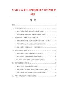2026及未來5年銅鈕機項目可行性研究報告
