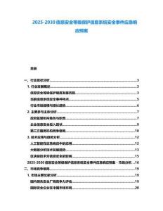 2025-2030信息安全等級(jí)保護(hù)信息系統(tǒng)安全事件應(yīng)急響應(yīng)預(yù)案
