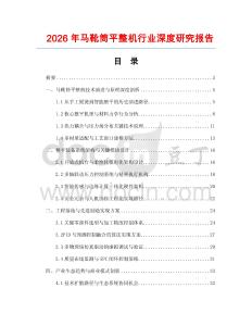 2026年馬靴筒平整機行業深度研究報告