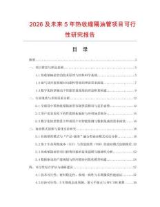 2026及未來5年熱收縮隔油管項目可行性研究報告