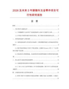 2026及未來5年腳踏車五金零件項目可行性研究報告