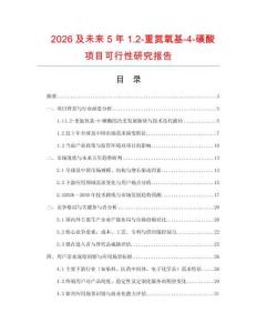 2026及未來(lái)5年1.2-重氮氧基-4-磺酸項(xiàng)目可行性研究報(bào)告