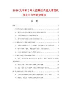 2026及未來(lái)5年大型懸掛式拋丸清理機(jī)項(xiàng)目可行性研究報(bào)告