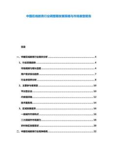 中國在線教育行業調整期發展策略與市場重塑報告