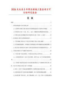 2026及未來5年帶壓堵漏工器具項目可行性研究報告