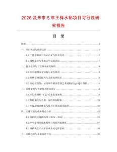2026及未來5年王樣水彩項目可行性研究報告