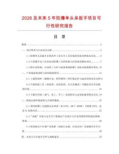 2026及未來(lái)5年防爆單頭呆扳手項(xiàng)目可行性研究報(bào)告