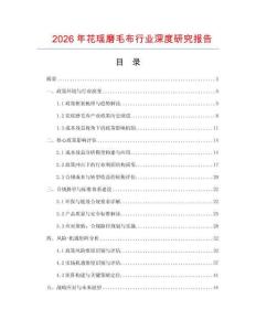 2026年花瑤磨毛布行業(yè)深度研究報告