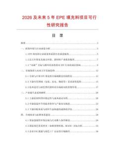 2026及未來(lái)5年EPE填充料項(xiàng)目可行性研究報(bào)告