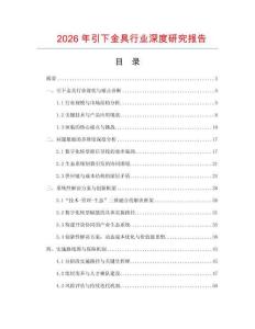 2026年引下金具行業(yè)深度研究報告
