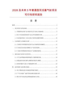 2026及未來5年普通型雙活塞氣缸項目可行性研究報告