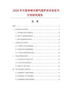 2026年中國(guó)串烤式燃?xì)饪緺t項(xiàng)目投資可行性研究報(bào)告
