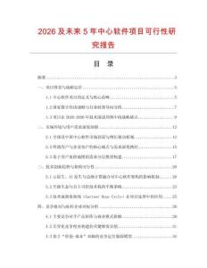 2026及未來5年中心軟件項(xiàng)目可行性研究報(bào)告