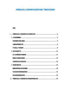 中國農(nóng)業(yè)無人機噴灑作業(yè)效率與推廣障礙分析報告
