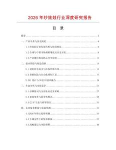 2026年紗娃娃行業(yè)深度研究報告