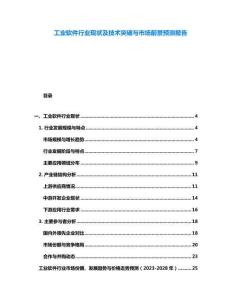 工業(yè)軟件行業(yè)現(xiàn)狀及技術(shù)突破與市場(chǎng)前景預(yù)測(cè)報(bào)告