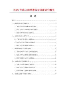 2026年床上四件套行業(yè)深度研究報(bào)告