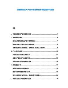 中國航空航天產業(yè)市場分析及未來趨勢研究報告