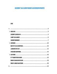 圭亞那礦業(yè)企業(yè)兼并重組與全球資源布局研究