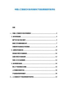 中國人工智能芯片技術(shù)突破與下游應(yīng)用場景開發(fā)評估