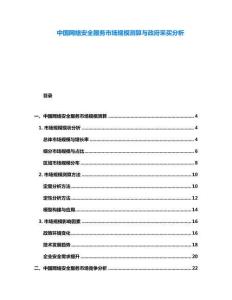 中國網(wǎng)絡(luò)安全服務(wù)市場規(guī)模測算與政府采買分析