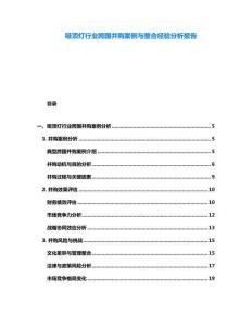 吸頂燈行業(yè)跨國并購案例與整合經(jīng)驗分析報告