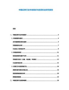 中國證券行業(yè)市場現(xiàn)狀與投資機會研究報告
