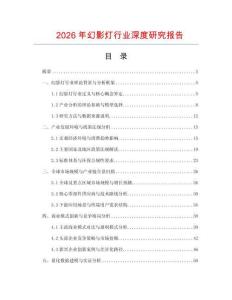 2026年幻影燈行業深度研究報告