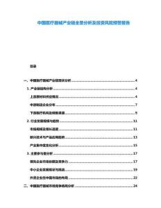 中國醫療器械產業鏈全景分析及投資風險預警報告