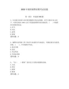 2025年朝陽(yáng)輔警招聘考試真題含答案詳解（奪分金卷）