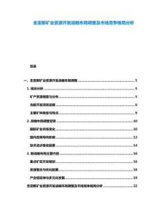 圭亞那礦業(yè)資源開發(fā)戰(zhàn)略布局調(diào)整及市場競爭格局分析