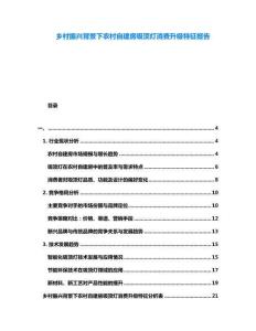 鄉(xiāng)村振興背景下農(nóng)村自建房吸頂燈消費(fèi)升級(jí)特征報(bào)告