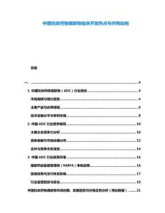 中國(guó)抗體藥物偶聯(lián)物臨床開發(fā)熱點(diǎn)與并購(gòu)動(dòng)向