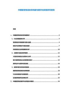 中國智慧物流體系構建與數字化轉型研究報告