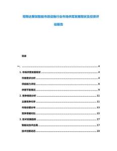哥斯達黎加智能市政設(shè)施行業(yè)市場供需發(fā)展現(xiàn)狀及投資評估報告