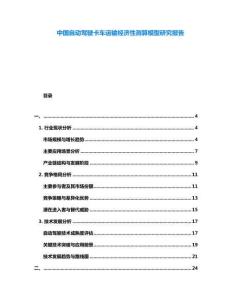 中國(guó)自動(dòng)駕駛卡車(chē)運(yùn)輸經(jīng)濟(jì)性測(cè)算模型研究報(bào)告