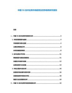 中國(guó)5G技術(shù)應(yīng)用市場(chǎng)前景及競(jìng)爭(zhēng)格局研究報(bào)告