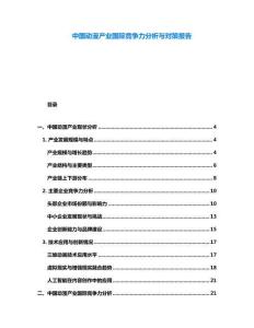 中國動漫產業(yè)國際競爭力分析與對策報告