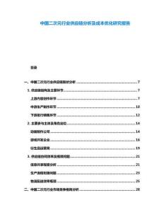 中國二次元行業(yè)供應鏈分析及成本優(yōu)化研究報告