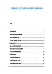 橡膠輪胎行業(yè)生產技術進步及供需經濟分析規(guī)劃研究