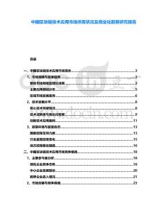 中國區(qū)塊鏈技術(shù)應(yīng)用市場供需狀況及商業(yè)化前景研究報告