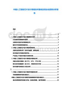 中國人工智能芯片設(shè)計領(lǐng)域技術(shù)路線及商業(yè)化前景分析報告