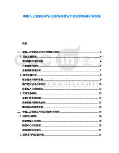 中國人工智能芯片行業(yè)市場現(xiàn)狀分析及投資機會研究報告