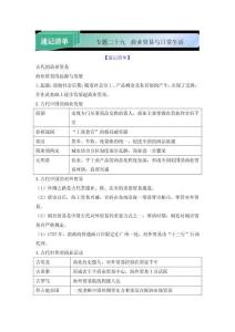 商業(yè)貿(mào)易與日常生活——高考?xì)v史考前三個月速記清單