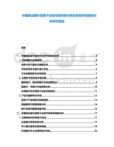 中國(guó)商業(yè)銀行信用卡業(yè)務(wù)市場(chǎng)供需分析及投資評(píng)估規(guī)劃分析研究報(bào)告