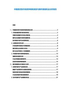 中國真空泵市場競爭格局演變與兼并重組機會分析報告