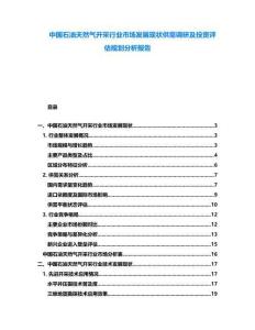 中國(guó)石油天然氣開采行業(yè)市場(chǎng)發(fā)展現(xiàn)狀供需調(diào)研及投資評(píng)估規(guī)劃分析報(bào)告